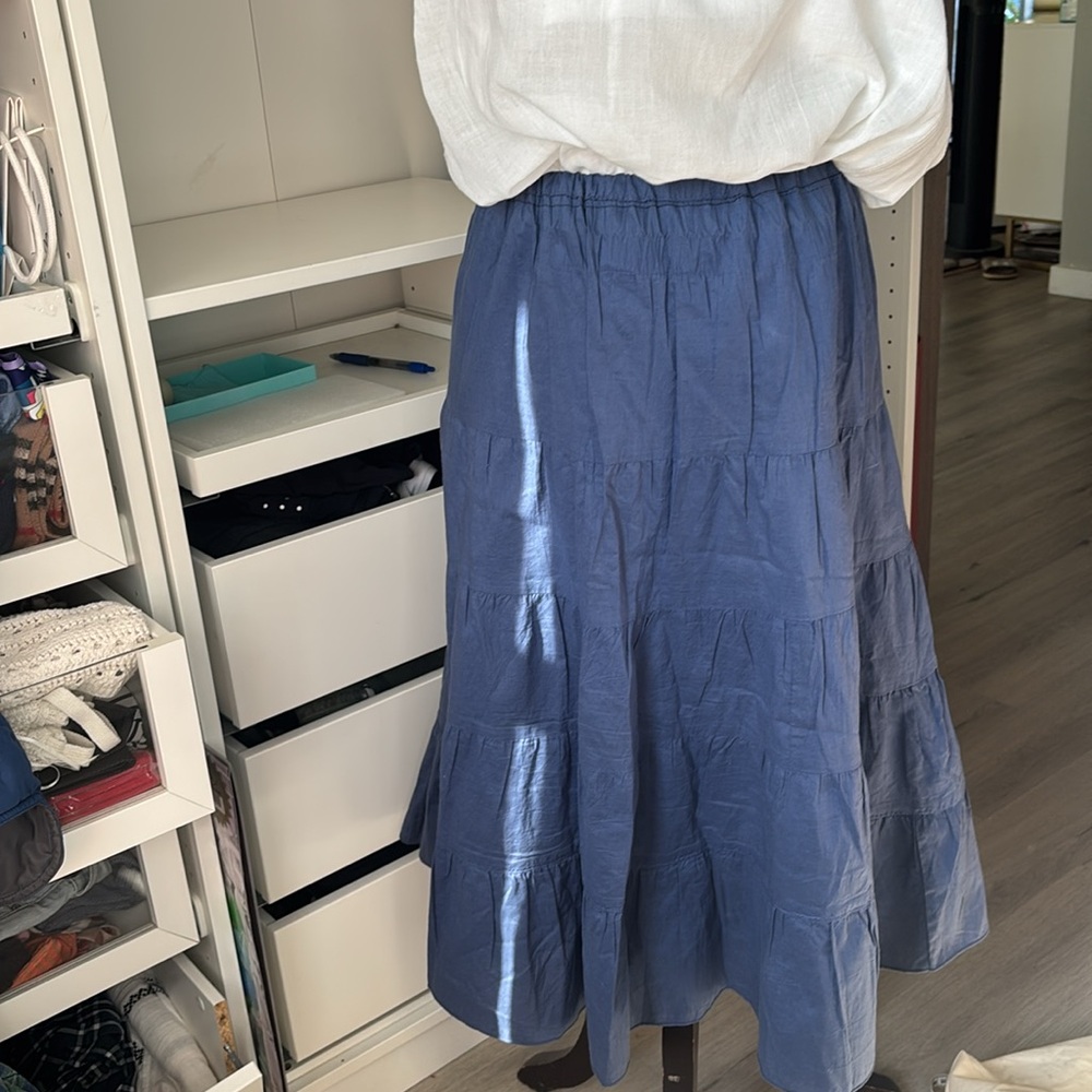 Chic navy Skirt cotton